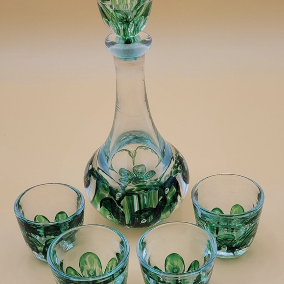 Zimmerman hand blown decanter set - Picture 1 of 2